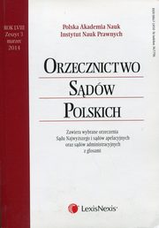 ksiazka tytu: Orzecznictwo Sdw Polskich 3/2014 autor: 