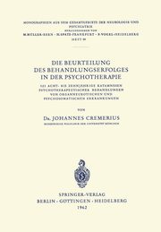 ksiazka tytu: Die Beurteilung des Behandlungserfolges in der Psychotherapie autor: Cremerius J.