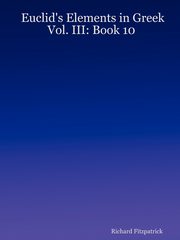 Euclid's Elements in Greek, Fitzpatrick Richard