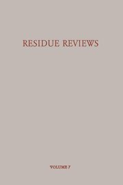 Residue Reviews/Rckstands-Berichte, Gunther Francis A.