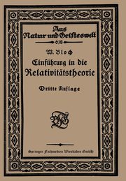 Einfuhrung in Die Relativitatstheorie, Bloch Werner