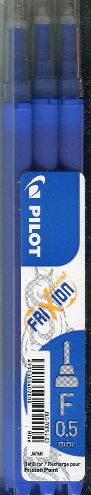 Wkad Pilot Frixion Point Niebieski 0,5 mm 3 sztuki, 