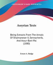 Assyrian Texts, Budge Ernest A.