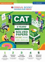 Oswaal CAT 5 Years Solved Papers (VARC, DILR & QA) | Year-wise & Shift-wise (2019 - 2023) for 2024 Exam, , Oswaal Editorial Board