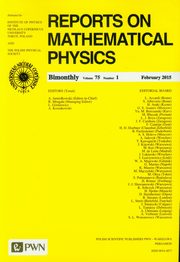 Reports on Mathematical Physics 75/1 2015 kraj, 