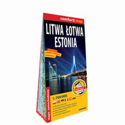 Litwa otwa Estonia laminowana mapa samochodowa 1:700 000, 