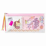 Zestaw szkolny Unicorn Pirnik saszetka Notes na spirali 2 owki Gumka Mini zakrelacz Temperwka, 