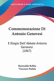 Commemorazione Di Antonio Genovesi, Bobba Romualdo