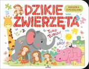 Dzikie zwierzta Ksika edukacyjna z puzzlami, ukowski Jarek