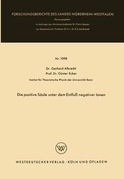 Die positive Sule unter dem Einflu negativer Ionen, Albrecht Gerhard
