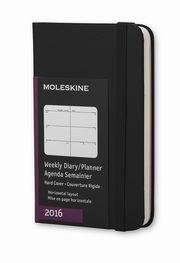 ksiazka tytu: Kalendarz Moleskine 2016 Tygodniowy Horyzontalny XS czarny autor: 