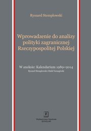 Wprowadzenie do analizy polityki zagranicznej Rzeczypospolitej Polskiej, Stemplowski Ryszard