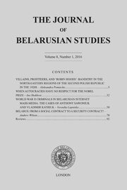 The Journal of Belarusian Studies 2016, Centre Ostrogorski