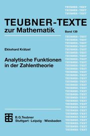 Analytische Funktionen in der Zahlentheorie, Krtzel Ekkehard