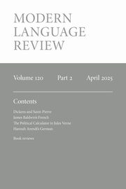 Modern Language Review (120.2) April 2025, 