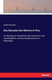 Das Konsulat des Meeres in Pisa, Schaube Adolf