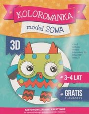 ksiazka tytu: Kolorowanka 3D: Sowa autor: Praca zbiorowa