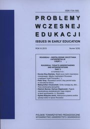 ksiazka tytu: Problemy wczesnej edukacji  3/2015 autor: 