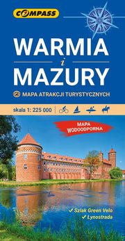 Warmia i Mazury mapa atrakcji turystycznych wersja laminowana, praca zbiorowa