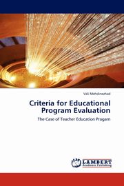 Criteria for Educational Program Evaluation, Mehdinezhad Vali