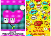 Zeszyt papierw kolorowych nabyszczany A4 10 kartek 25 sztuk mix, 
