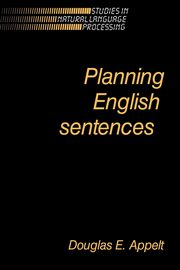 Planning English Sentences, Appelt Douglas E.