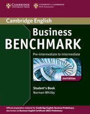 ksiazka tytu: Business Benchmark Pre-intermediate to Intermediate Student's Book autor: Whitby Norman