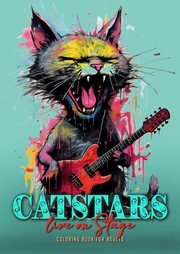 Catstars live on Stage Coloring Book for Adults, Publishing Monsoon