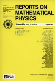 Reports on Mathematical Physics 78/1 2016, 