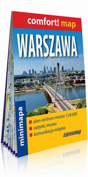 Warszawa laminowany plan miasta mini 1:26 000, 