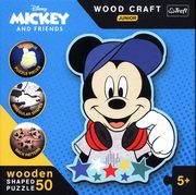 Puzzle 50 Wood Craft Junior W wiecie Mickey, 