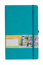 Notes A5 z gumk Romantyzm kratka turkus, 