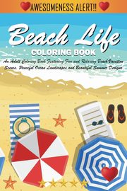 Beach Life Coloring Book, Adult Coloring Books, 
