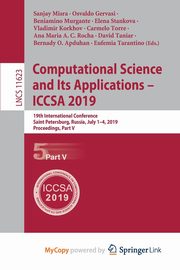 Computational Science and Its Applications - ICCSA 2019, 