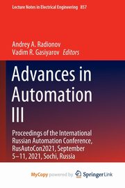 Advances in Automation III, 