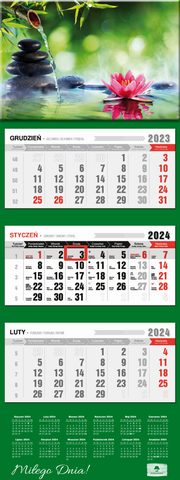 Kalendarz 2024 trjdzielny Zen KT-2 v.48, 