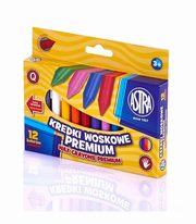 Kredki woskowe Premium 12 kolorw, 
