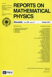 Reports on Mathematical Physics 80/2 2017, 