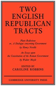 Two English Republican Tracts, Robbins Jeff