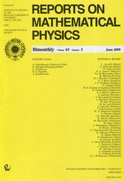 Reports on Mathematical Physics 79/3 2009, 