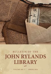 Bulletin of the John Rylands Library 100/1, 