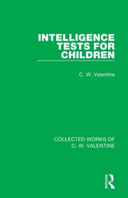 ksiazka tytu: Intelligence Tests for Children autor: Valentine C.W.