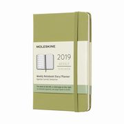 ksiazka tytu: Kalendarz 2019 tygodniowy Moleskine 12M P  twarda oprawa, lichen green autor: 