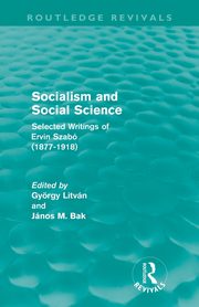Socialism and Social Science (Routledge Revivals), 