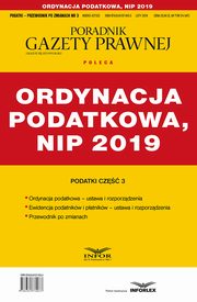 ksiazka tytu: Ordynacja podatkowa , NIP 2019 autor: 