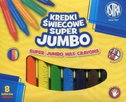 Kredki wiecowe Super Jumbo 8 kolorw, 