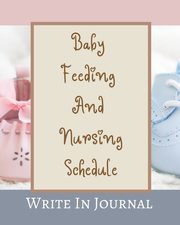 Baby Feeding And Nursing Schedule - Write In Journal - Time, Notes, Diapers - Cream Brown Pastels Pink Blue Abstract, Toqeph