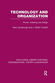 Technology and Organization (RLE, Scarbrough Harry