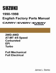 Suzuki Carry & Every 1990-1998 English Factory Parts Catalogue, Danko James L.