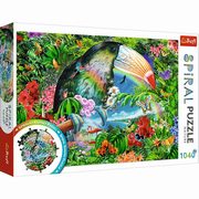 Puzzle 1040 Spiral Puzzle Tropikalne zwierzta, 